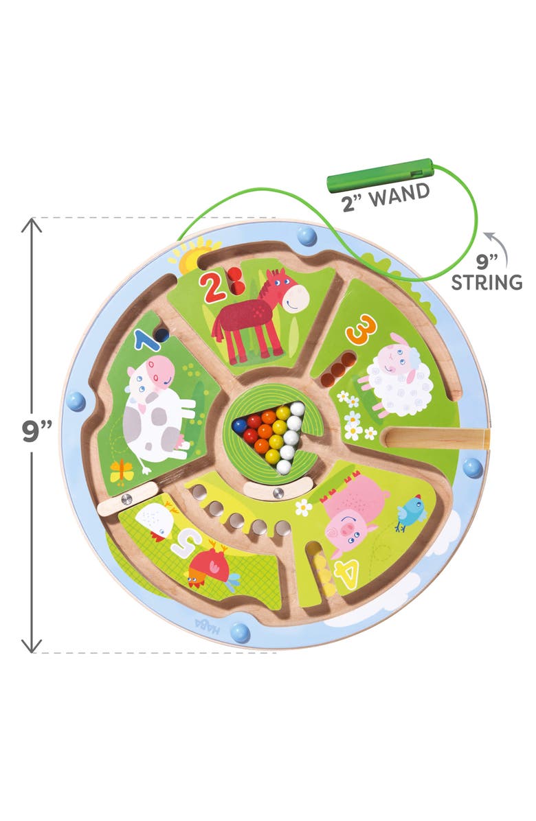 HABA Busy Board for Toddlers 2-4 - Number Maze Magnetic Puzzle Game, Toddler Travel Toys for Preschoolers & Fine Motor STEM Toy, Alternate, color, Multi