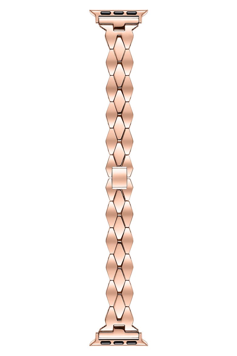 Ava Stainless Steel Apple Watch® Watchband, Main, color, ROSE GOLD