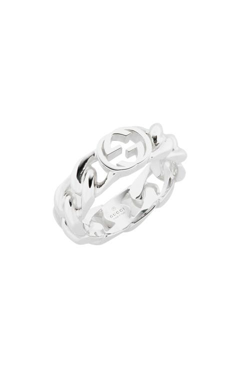 GG Interlocking Sterling Silver Ring