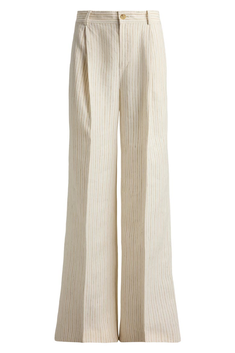 Stripe Linen Pants, Alternate, color, IVORY MULTI