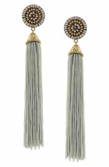 OLIVIA WELLES Cloudy Skies Tassel Earrings