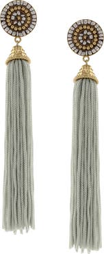 OLIVIA WELLES Cloudy Skies Tassel Earrings