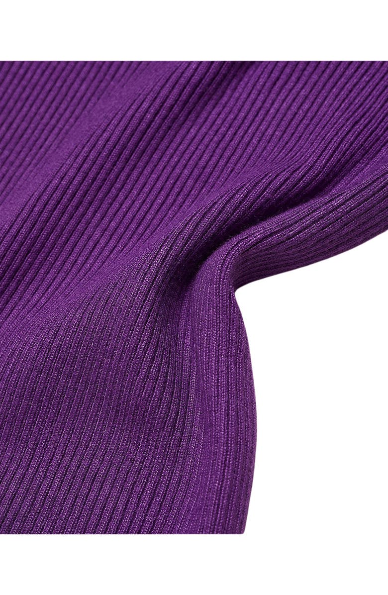 MANGO V-Neck Rib Crop Sweater, Alternate, color, 