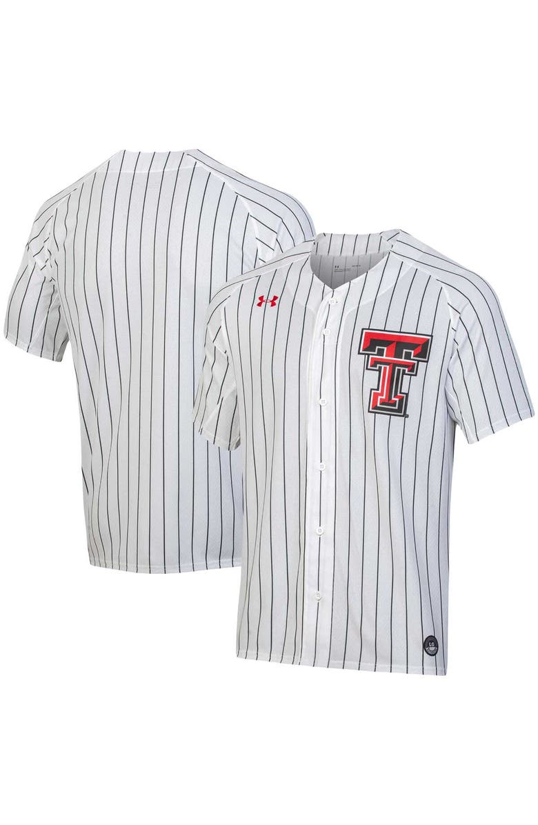Under Armour Men's Under Armour White Texas Tech Red Raiders Softball Button-Up Jersey, Main, color, White