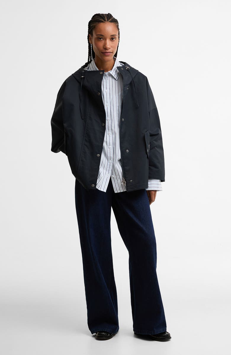 Barbour Kingswood Showerproof Hooded Jacket, Alternate, color, Dark Navy/ Navy Gingham