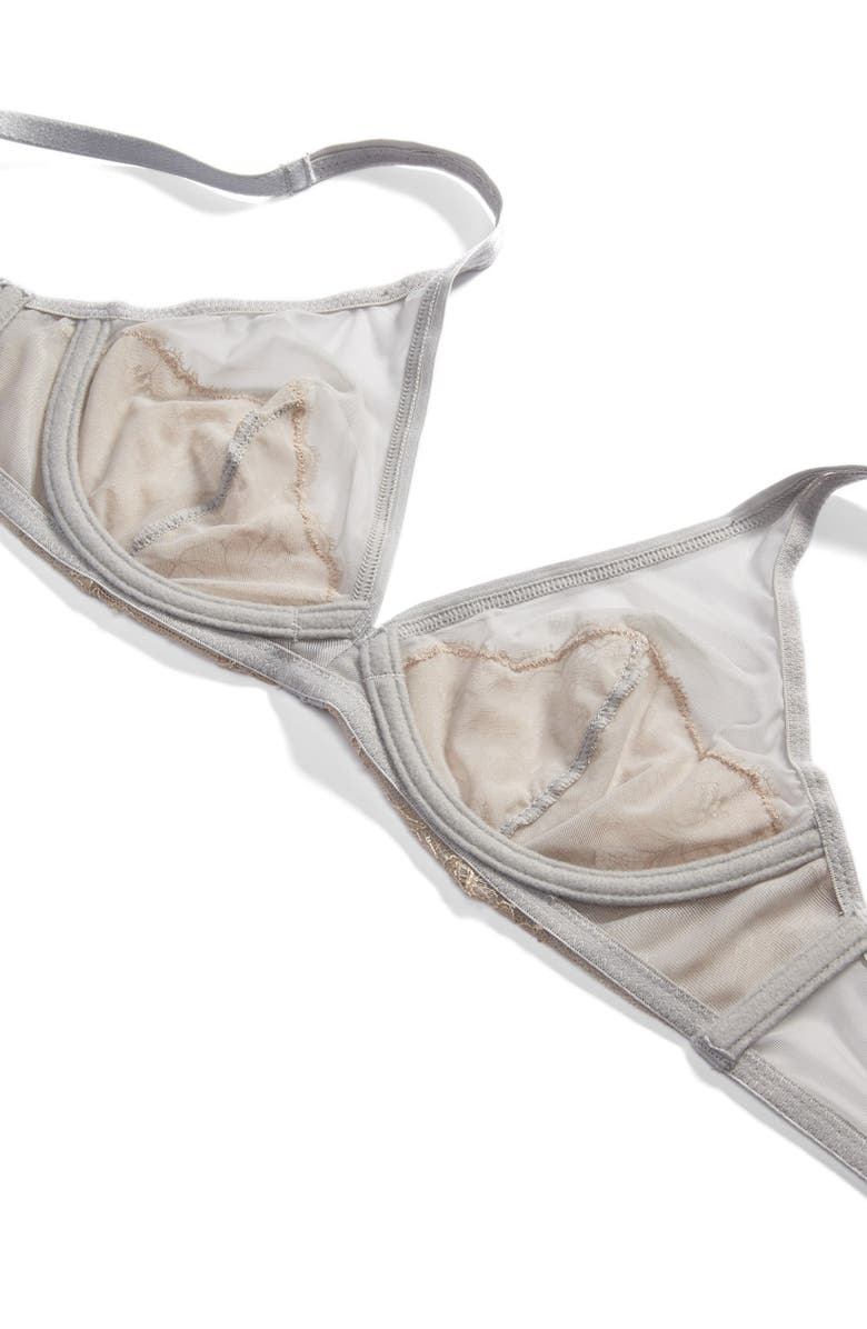 Natori Chantilly Lace Underwire Triangle Plunge Bra, Alternate, color, 