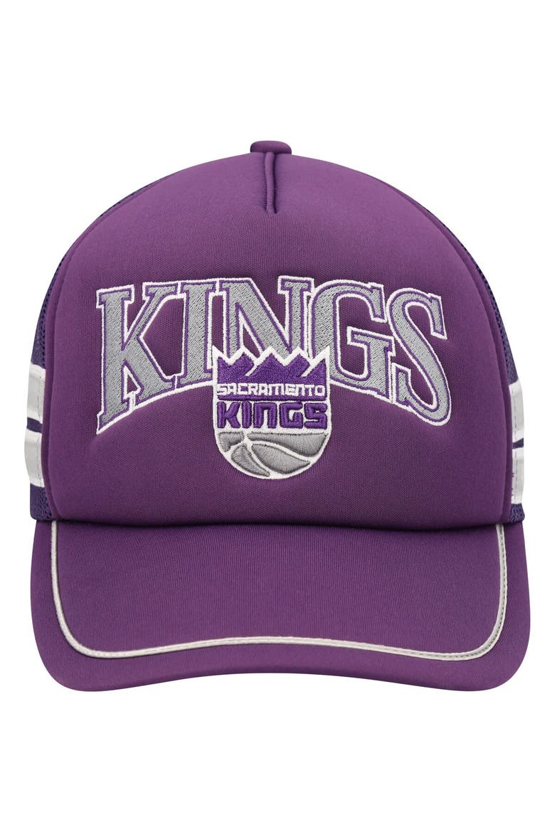 Men's '47 Purple Sacramento Kings Sidebrand Stripes Trucker Adjustable Hat, Alternate, color, Purple