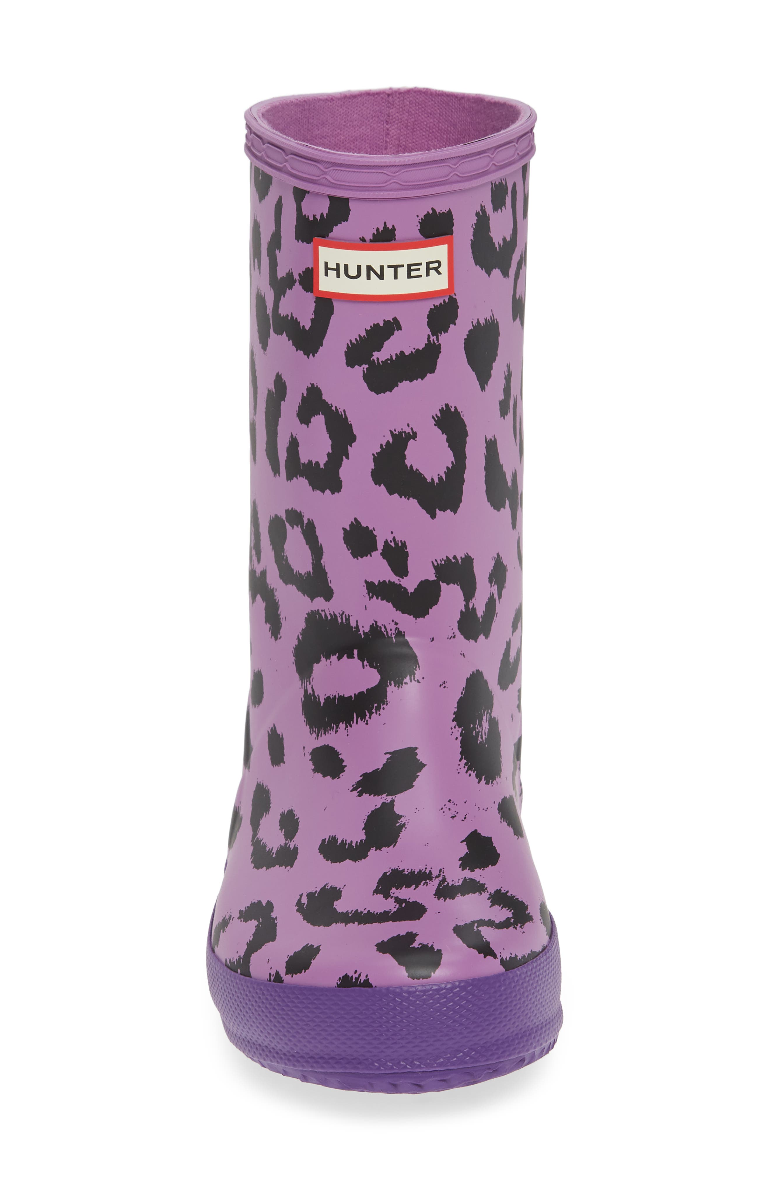 Hunter Original Leopard Waterproof Rain Boot, Alternate, color, 