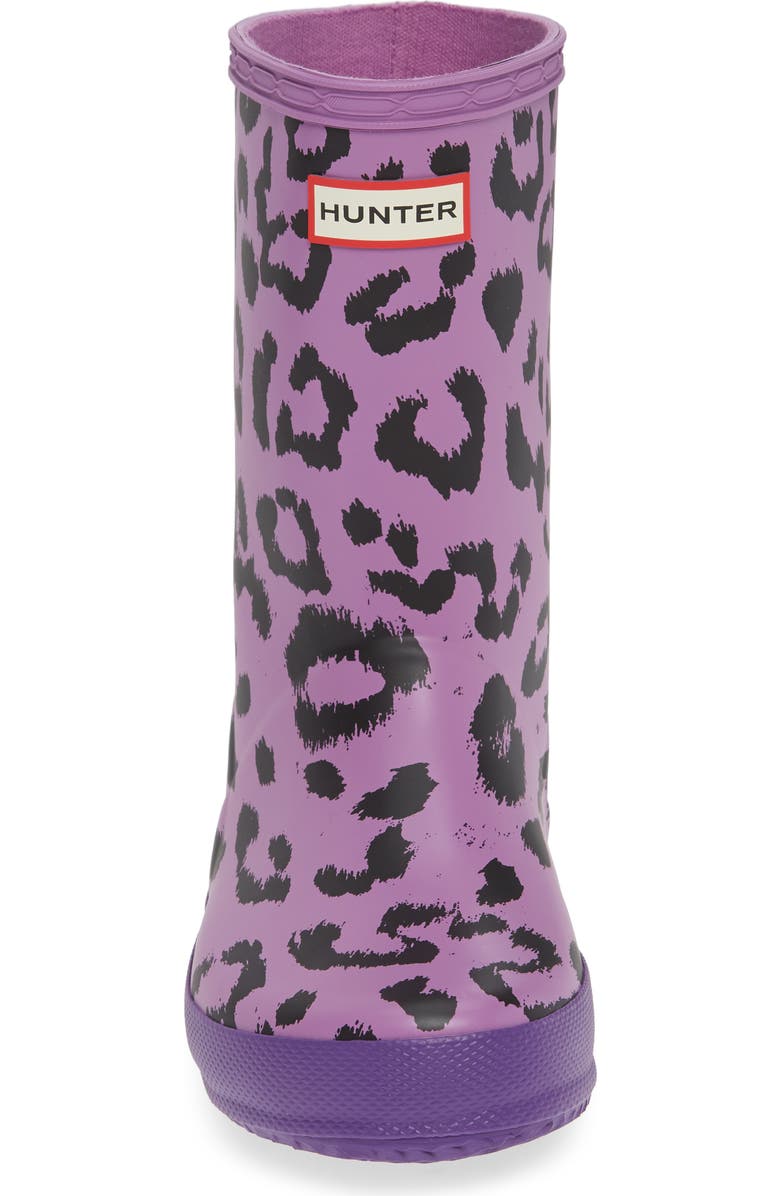 Hunter Original Leopard Waterproof Rain Boot, Alternate, color,