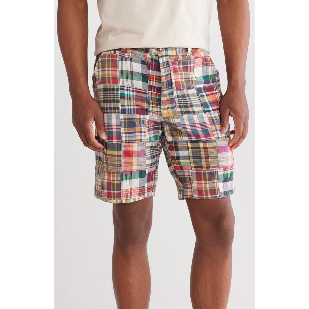 VINTAGE 1946 VINTAGE 1946 ACID WASH PATCHWORK MADRAS PLAID SHORTS