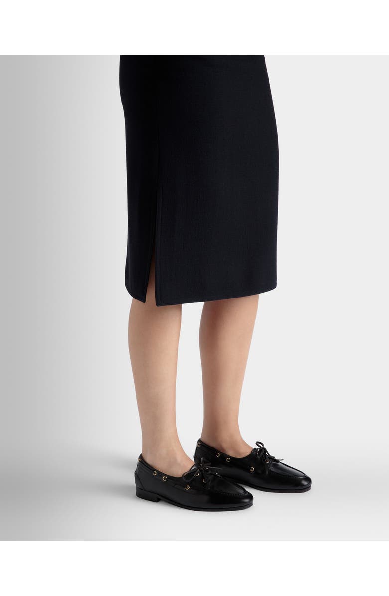 Bally Plume Moccasin in Dark Leather, Alternate, color, Black