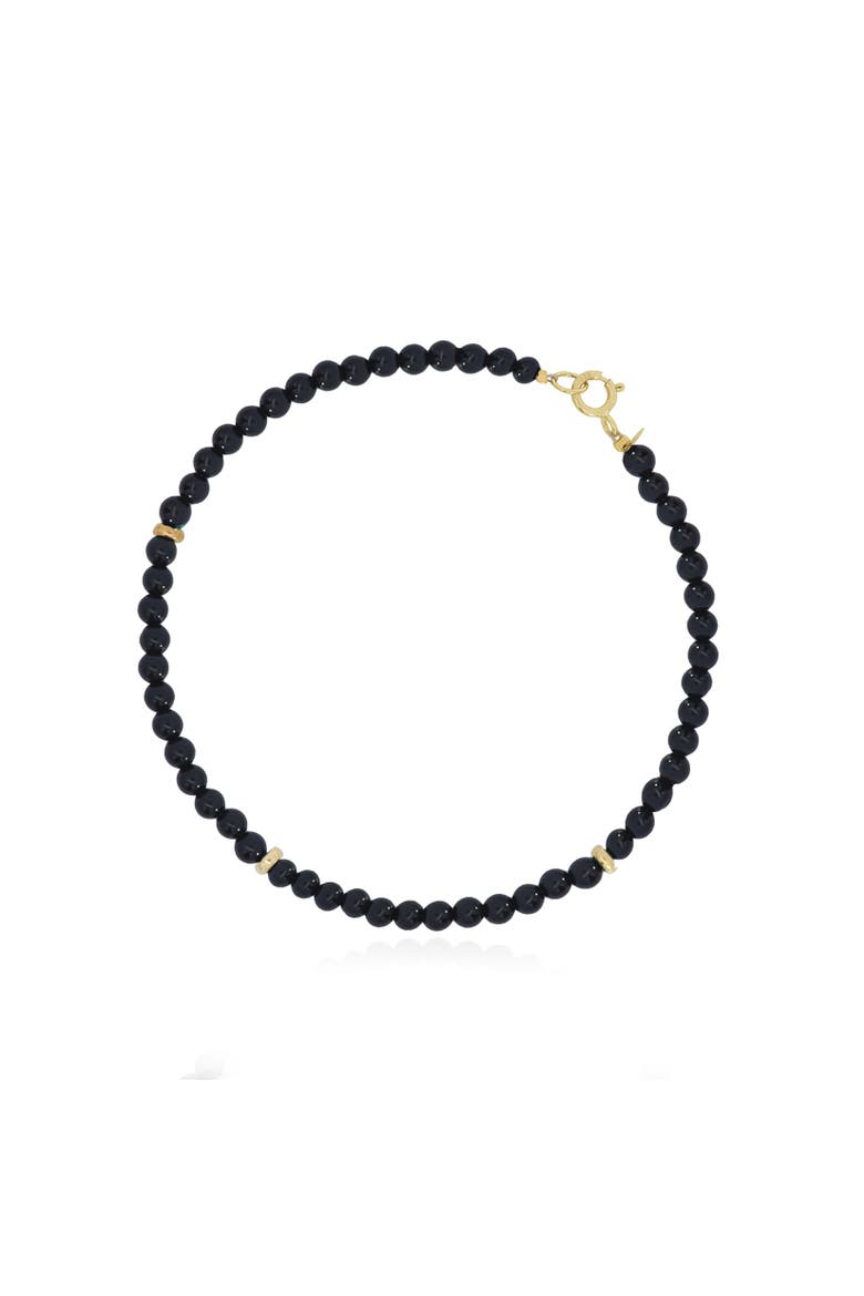 Onyx Round Bead Bracelet, Main, color, Onyx