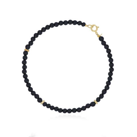 Onyx Round Bead Bracelet