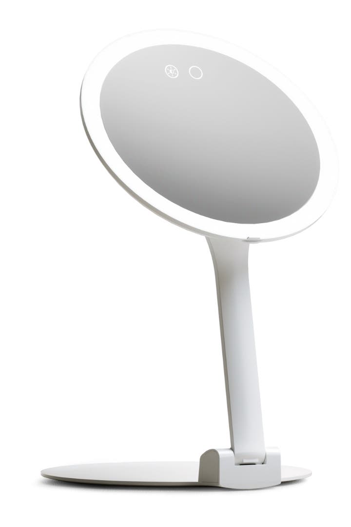 Fancii Abigail Travel Mirror With 10x Magnification In White