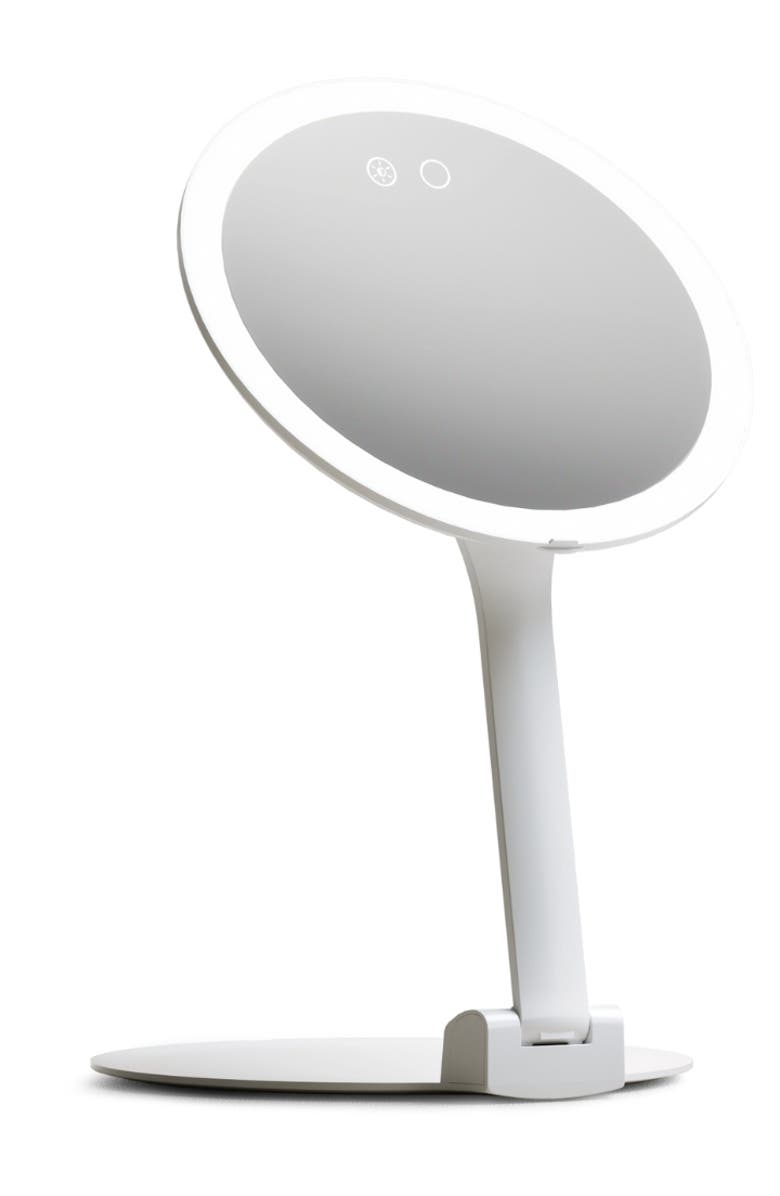 FANCII Abigail Travel Mirror with 10x Magnification, Main, color, White