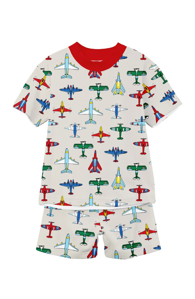 Sara’s Prints Loose Fit Classic Short Pajama 2-Piece Set, Main, color, Jets