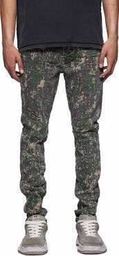 PURPLE BRAND Militaire Buckshot Camo Skinny Jeans