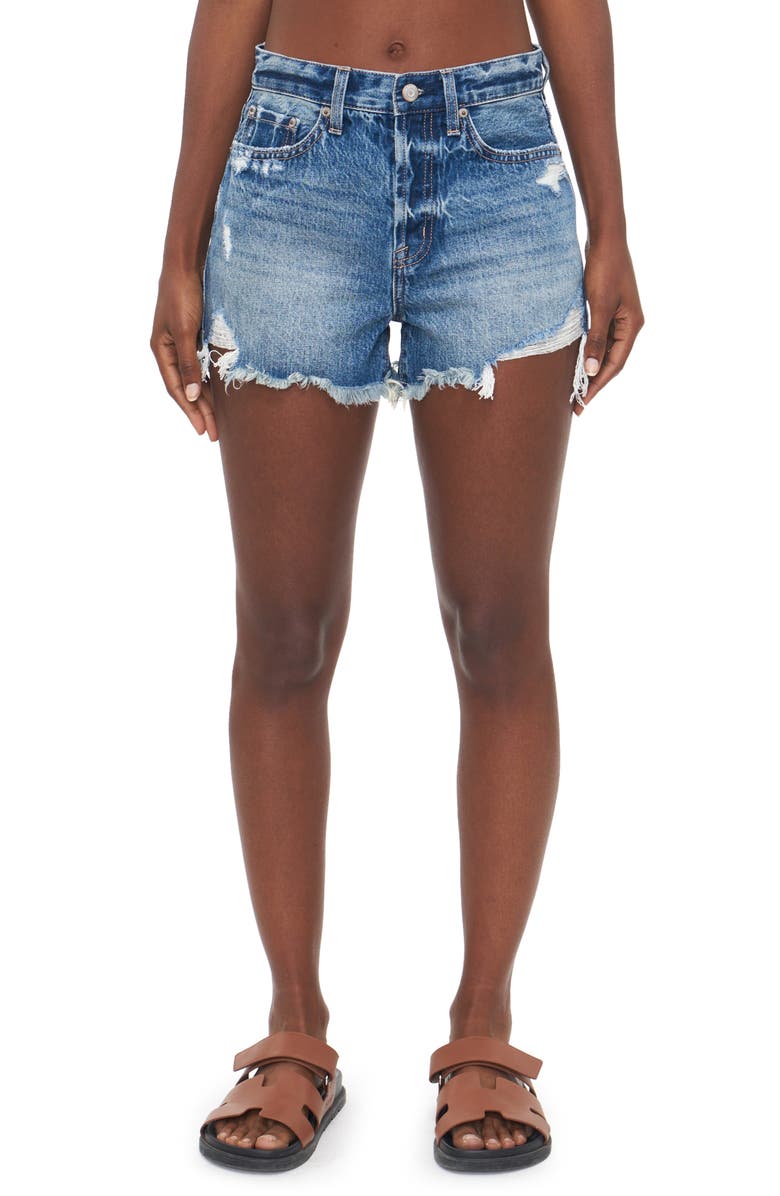 Pistola Nova High Waist Cutoff Denim Shorts, Main, color, 