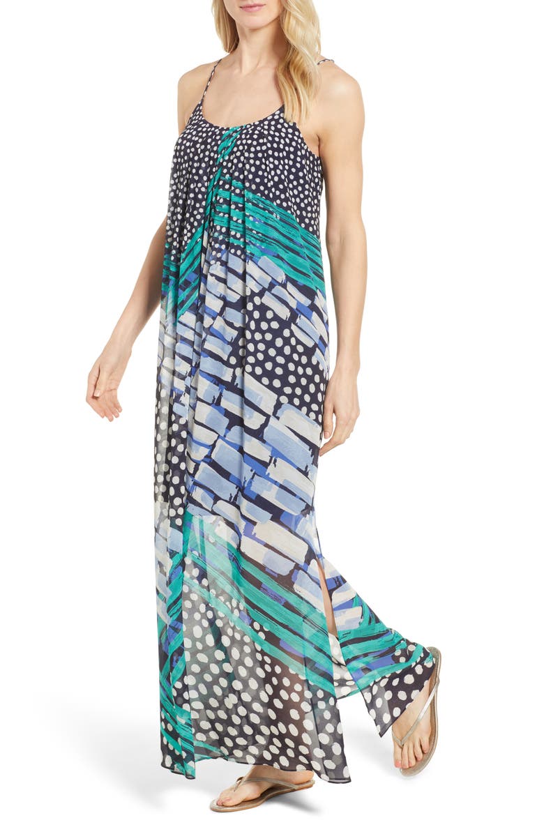 NIC+ZOE Bloom Me away Print Maxi Dress, Main, color, 