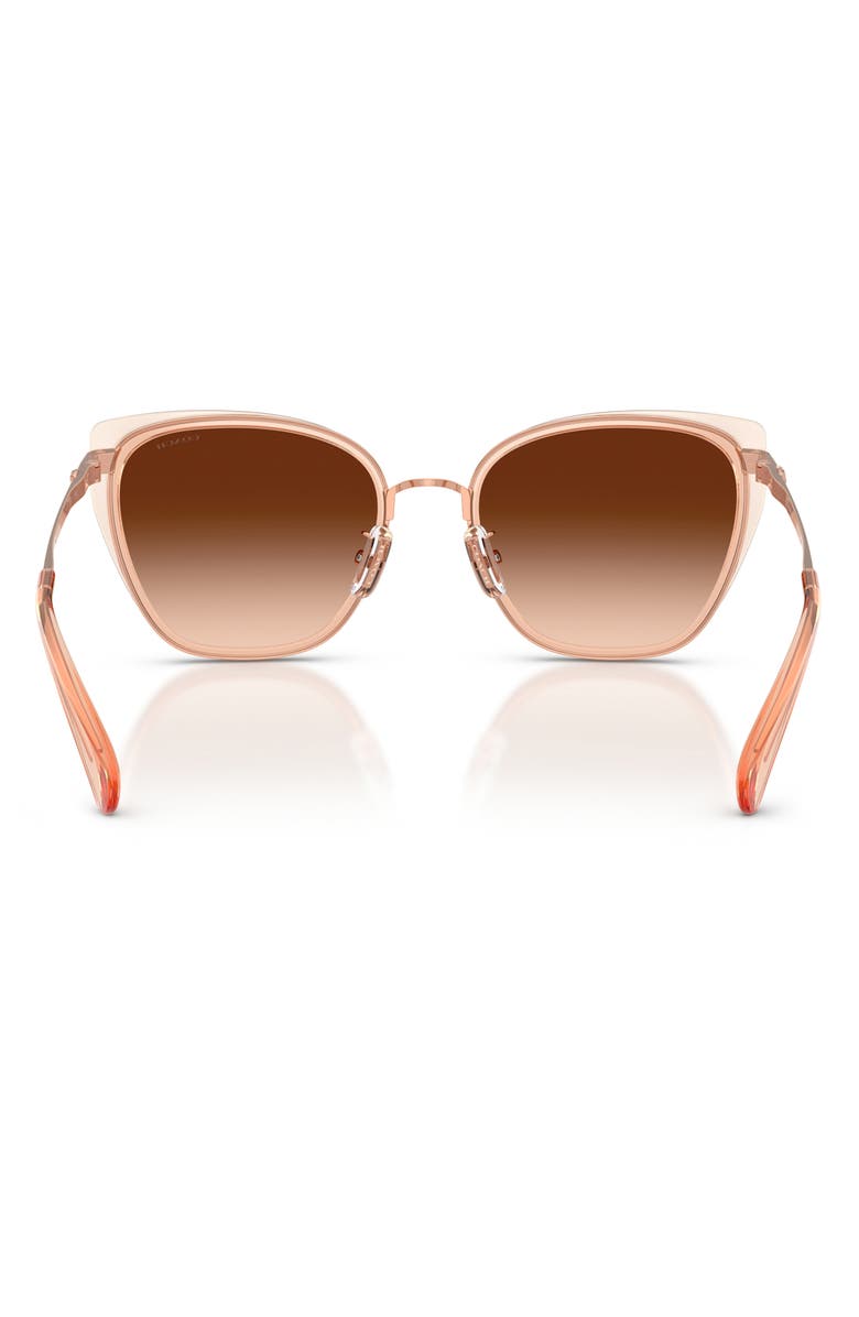 COACH 53mm Gradient Square Sunglasses, Alternate, color, Rose Gold / Champagne / Brown