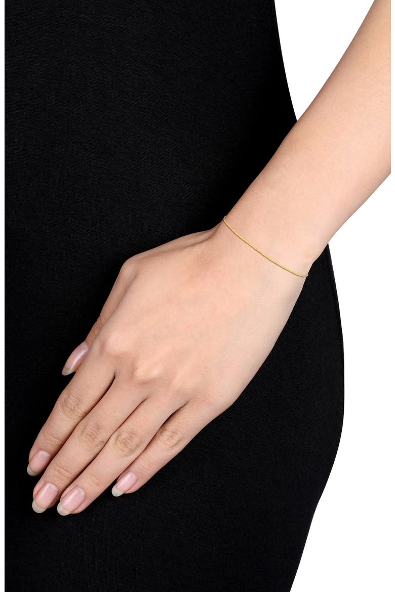 14K Yellow Gold Diamond Cut Cable Chain Bracelet, Alternate, color, GOLD