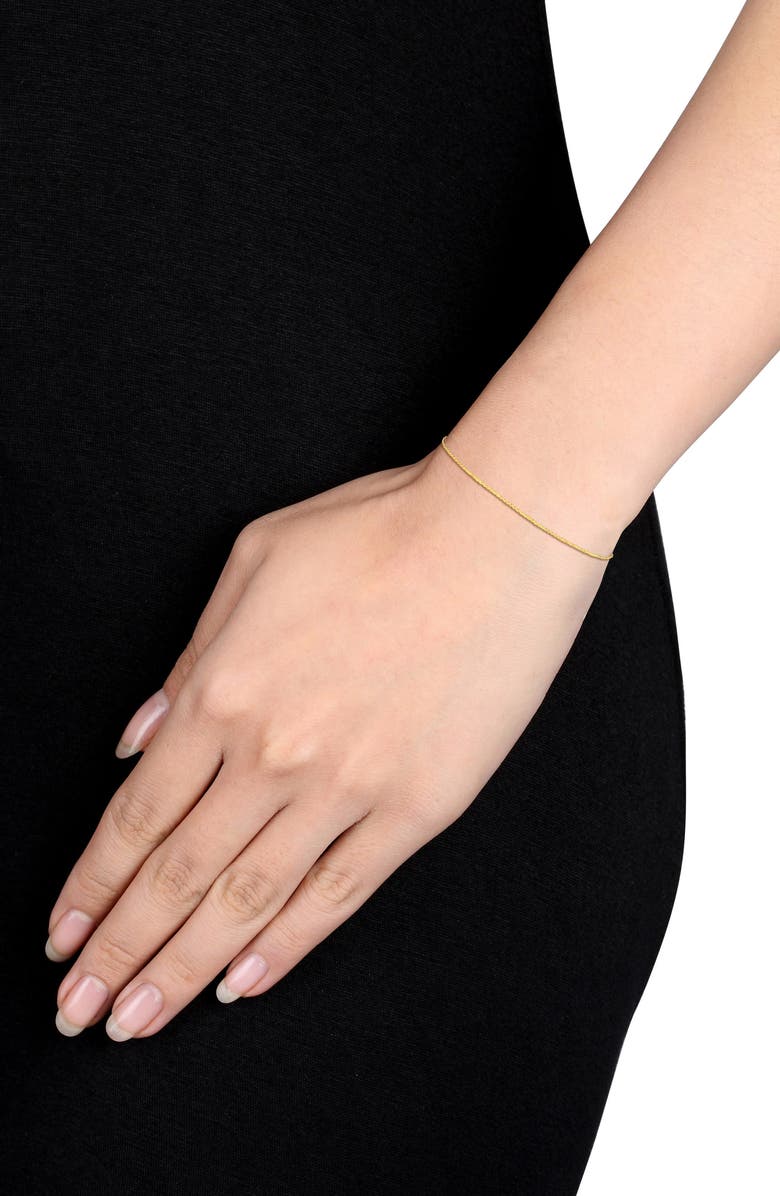 DELMAR 14K Yellow Gold Diamond Cut Cable Chain Bracelet, Alternate, color, 