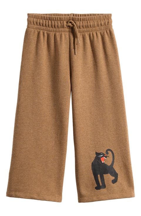 Kids' Panther Melange Wide Leg Sweatpants