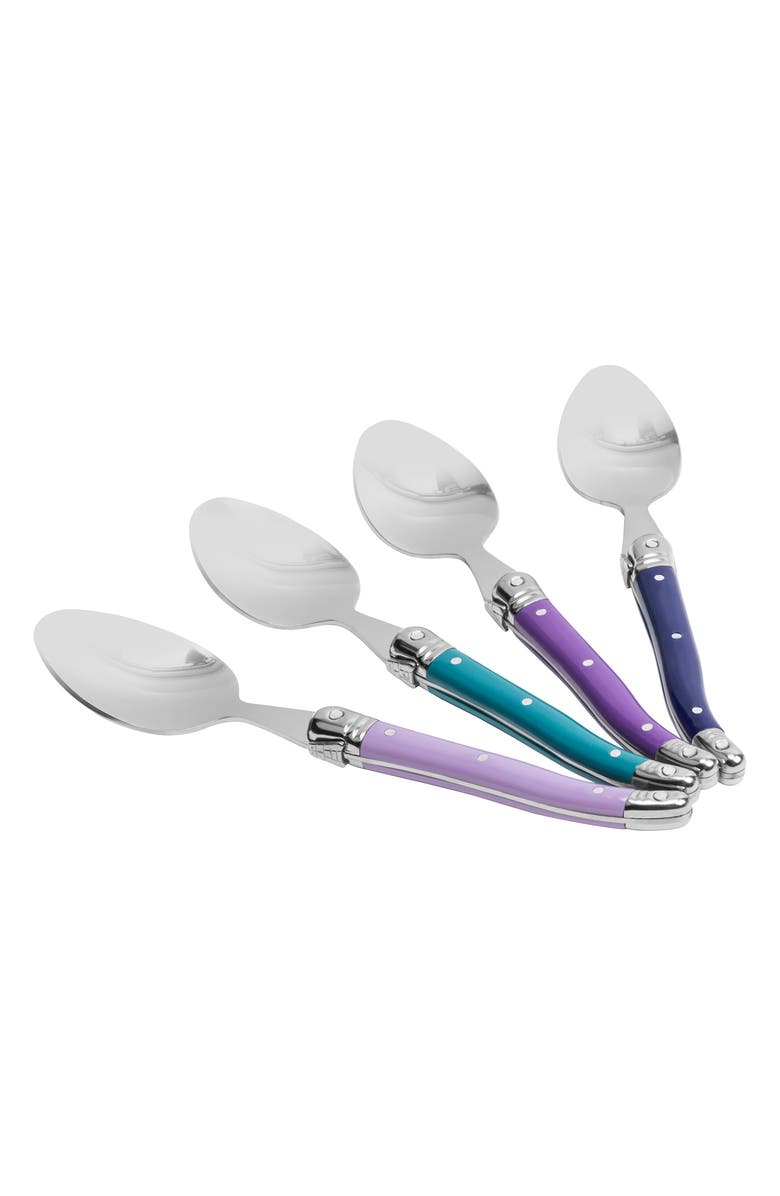 FRENCH HOME 4-Piece Coffee Spoon Set, Alternate, color, Plum Rose