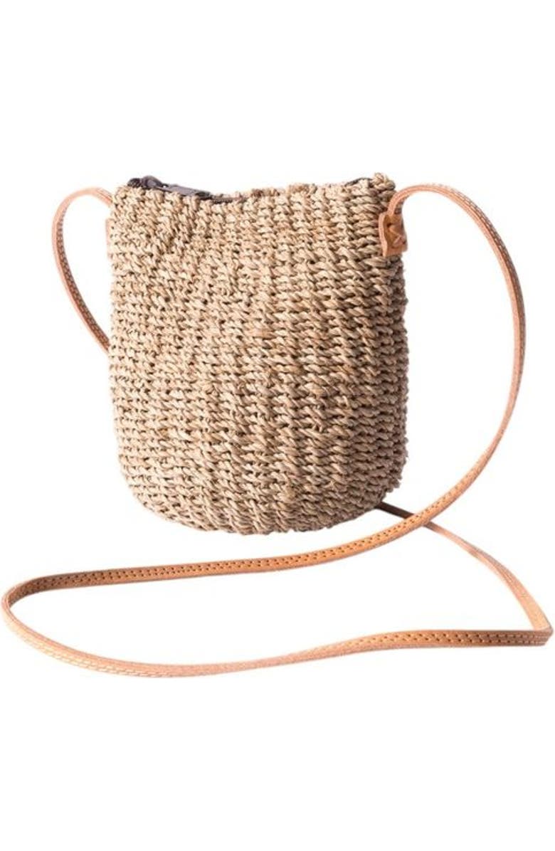 Sarah Stewart Straw Poof Crossbody, Main, color,
