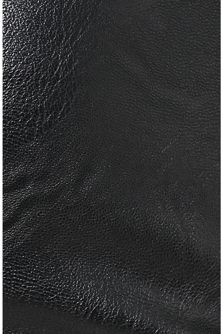 Faux Leather Mini Shirt, Alternate, color, BLACK