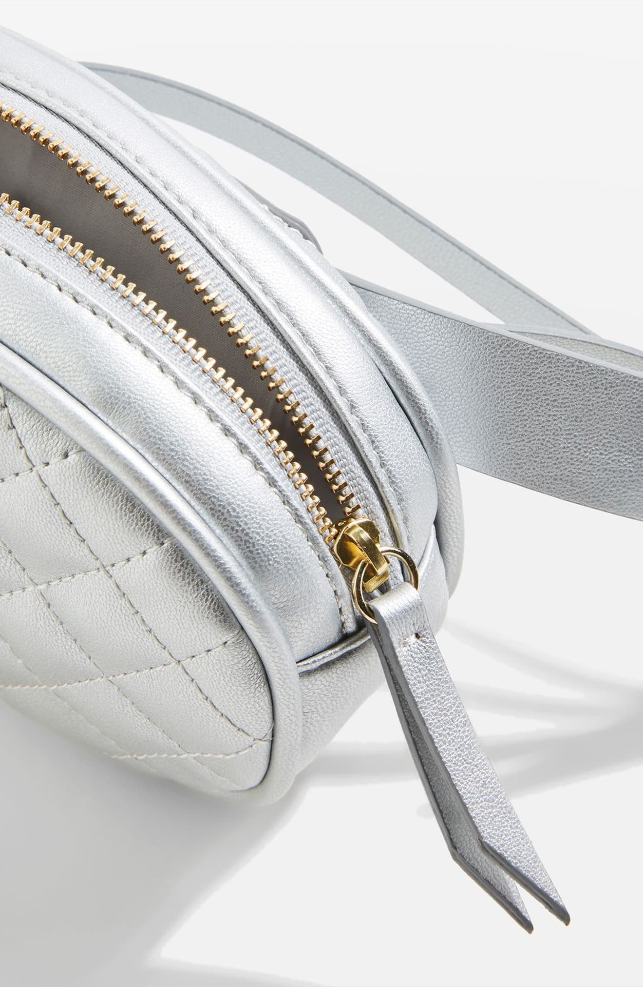 Topshop Lion Head Purse Belt, Alternate, color, 