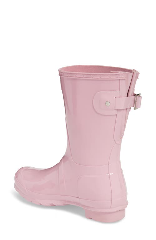 Hunter Original Short Back Adjustable Rain Boot In Pink