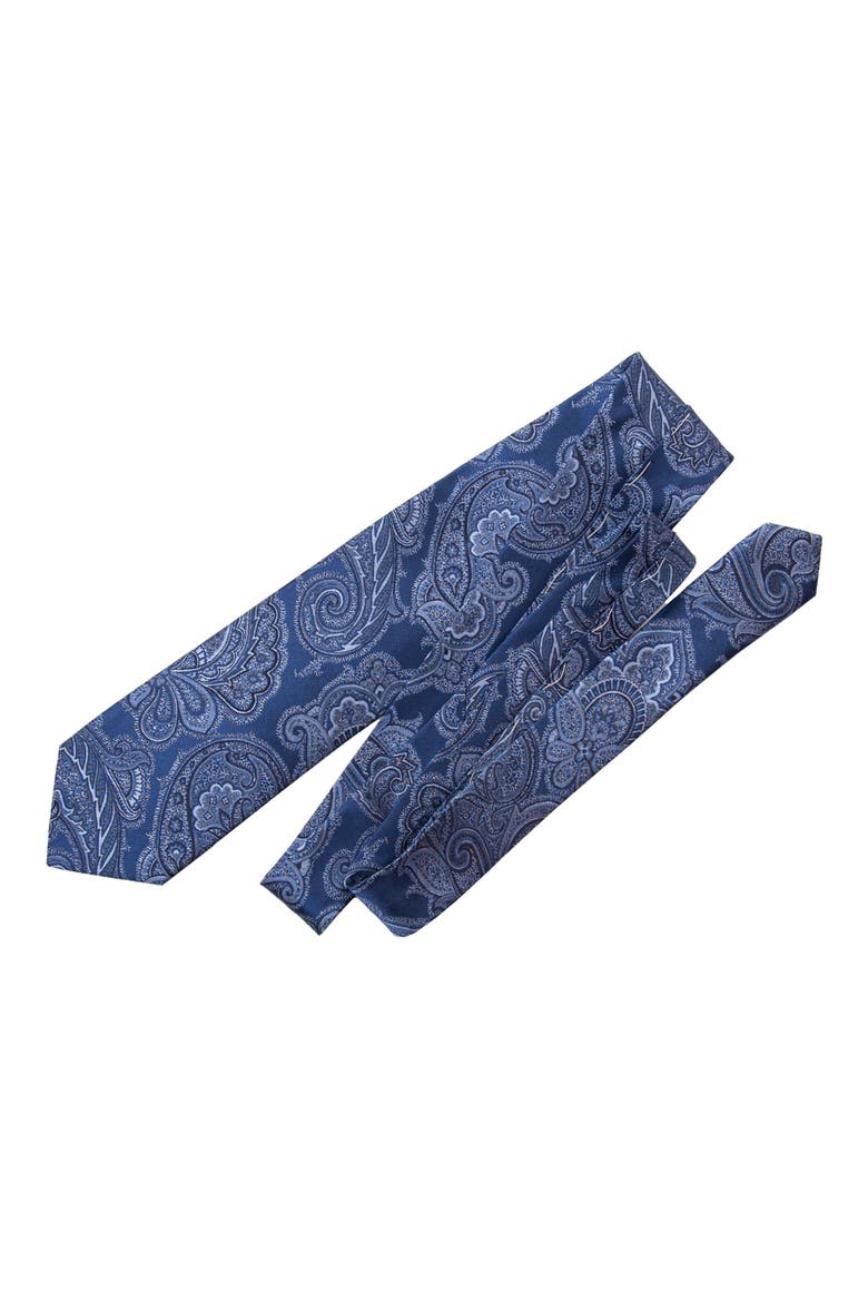 Cortina - Extra Long Silk Jacquard Tie for Men, Alternate, color, Royal Blue