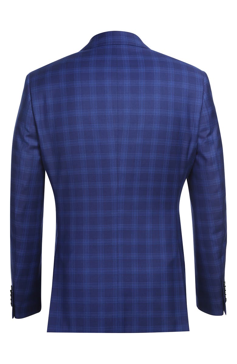 English Laundry Trim Fit Plaid Suit, Alternate, color, Blue