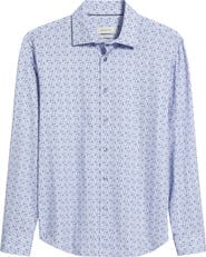 Bugatchi James OoohCotton® Geometric Print Button-Up Shirt