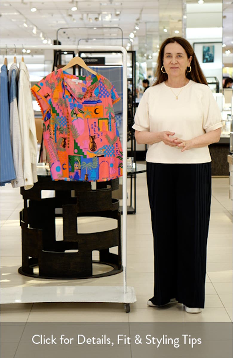 Lanus City Print Ayla Cotton Top, sales video thumbnail