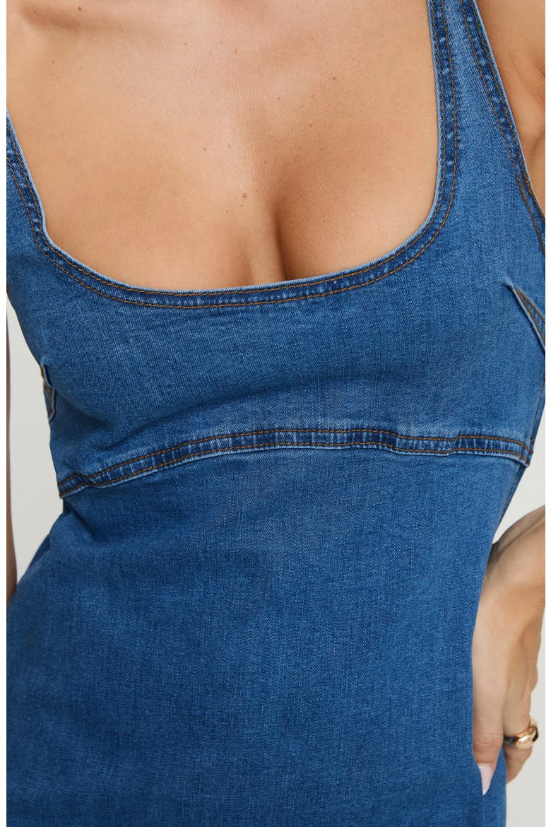 Rautha Denim Minidress, Alternate, color, BLUE