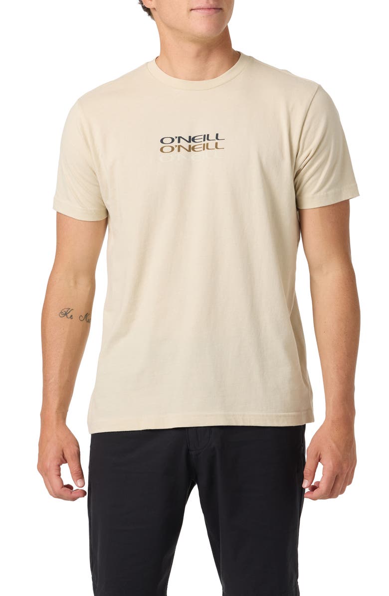 O'Neill Triple Stack Graphic T-Shirt, Main, color, Light Khaki
