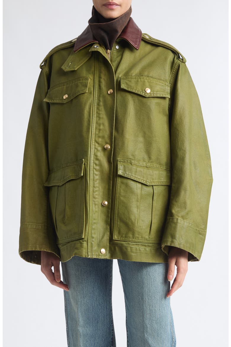 The Ettienne Regenerative Cotton Utility Jacket, Main, color, ARMY GREEN