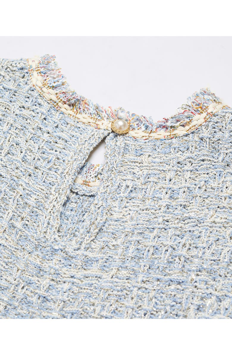 MANGO Jewel Button Sleeveless Tweed Top, Alternate, color, 