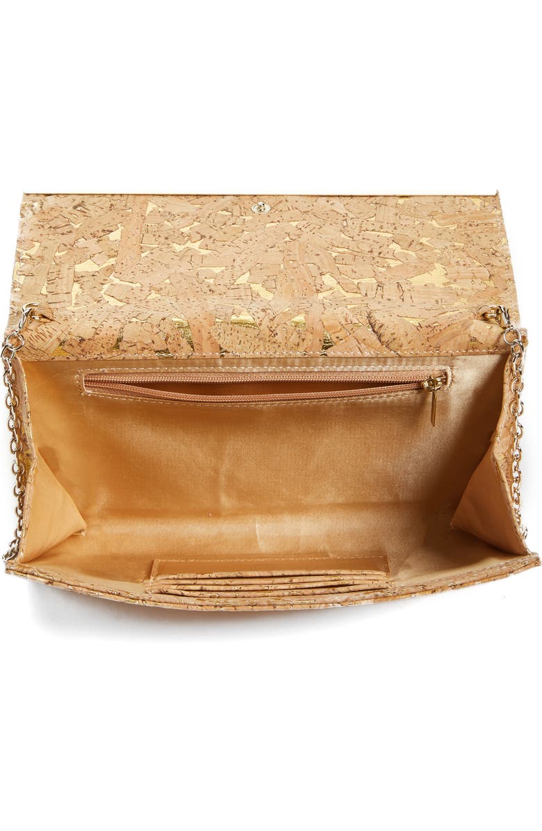 Nordstrom Metallic Cork Clutch, Alternate, color,