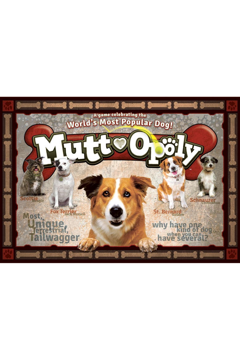 Muttopoly Themed Family Board Game, Ages 8+, Main, color, Multicolored