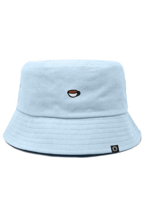 Womens Lil Coffee Cotton Bucket Hat