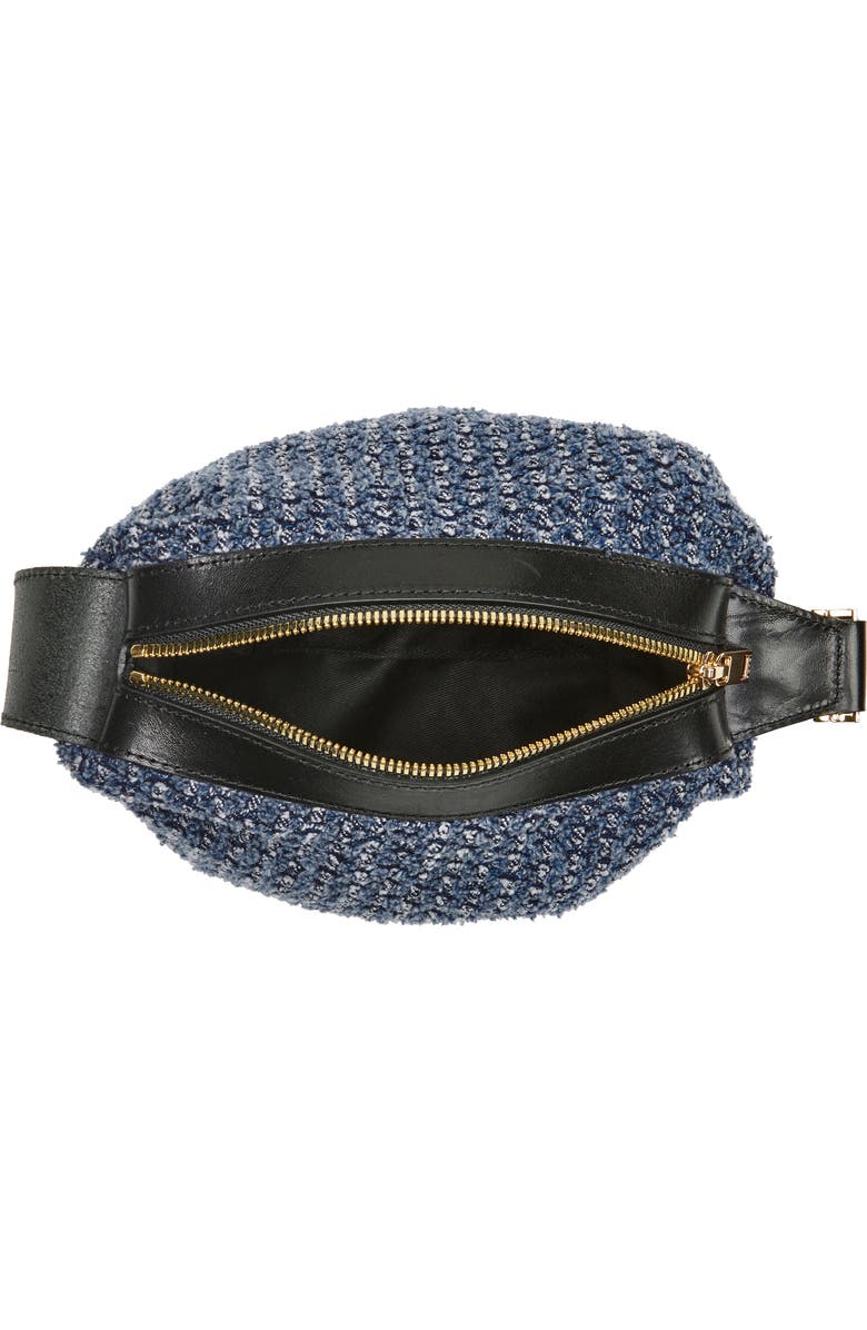 Sacai New Pochette Tweed Handbag, Alternate, color, Indigo