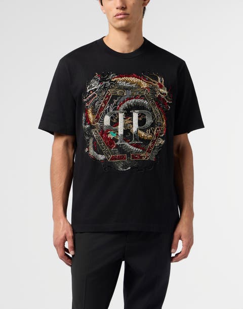 Round Neck T-Shirt Dragon Men
