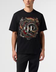 PHILIPP PLEIN Round Neck T-Shirt Dragon Men