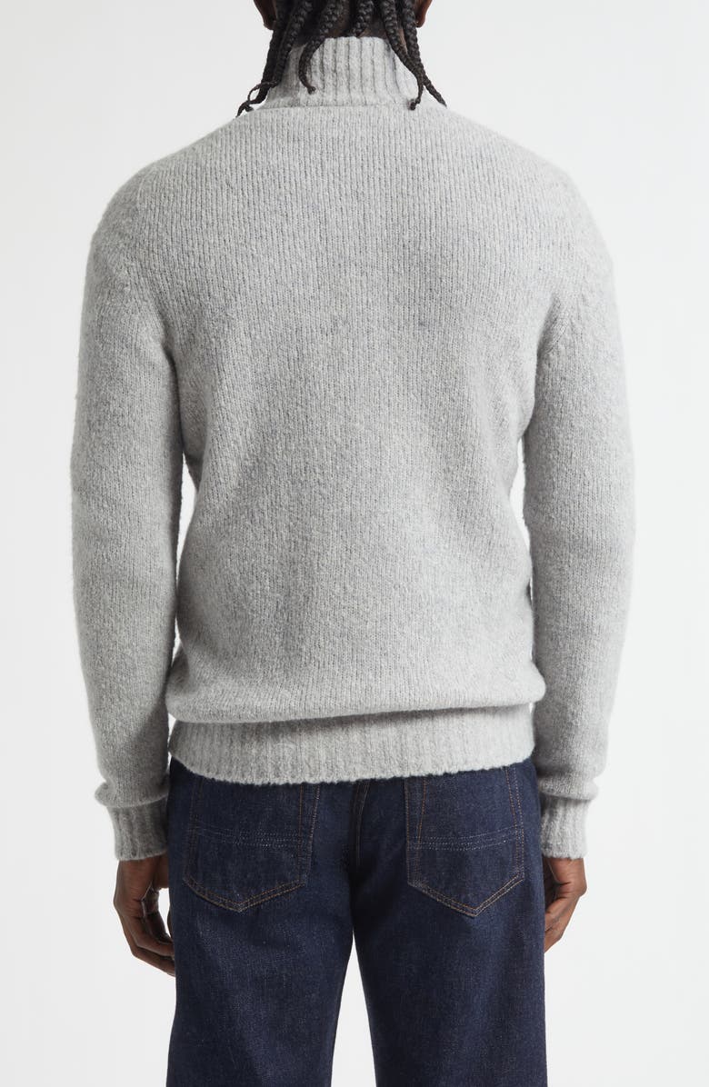 Thom Sweeney Full Zip Cashmere & Wool Blend Cardigan, Alternate, color, 038 Lite Grey