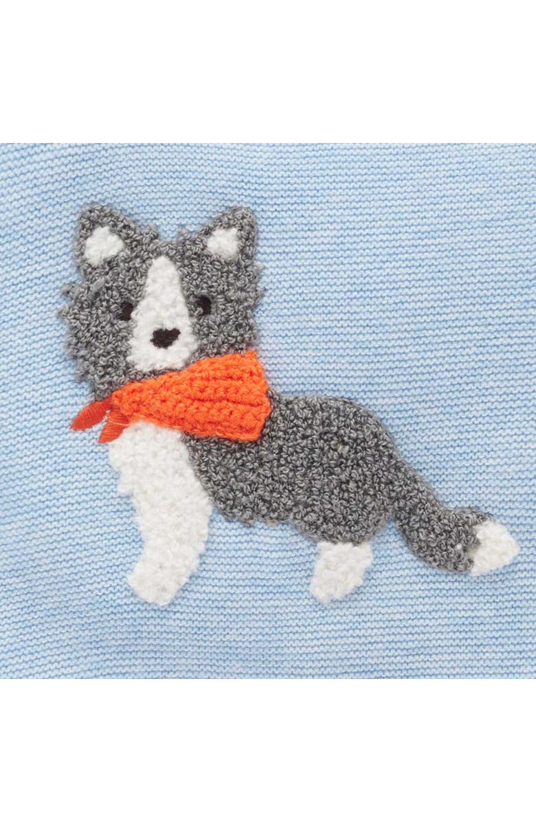 Purebaby On The Farm Sweater, Alternate, color, Country Air Melange Blue Dog