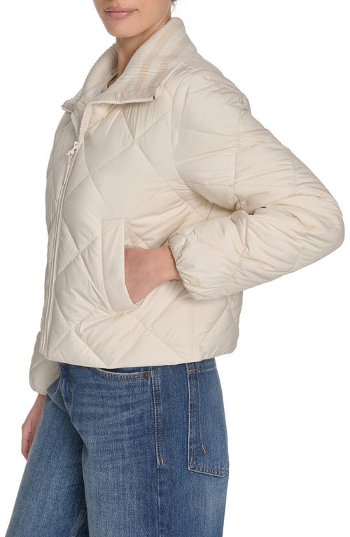 Champion Diamond Quilted Shawl Collar Jacket In White