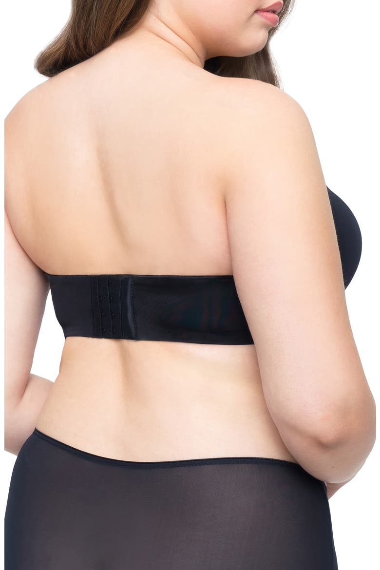 Strapless Underwire Push-Up Bra, Alternate, color, BLACK HUE